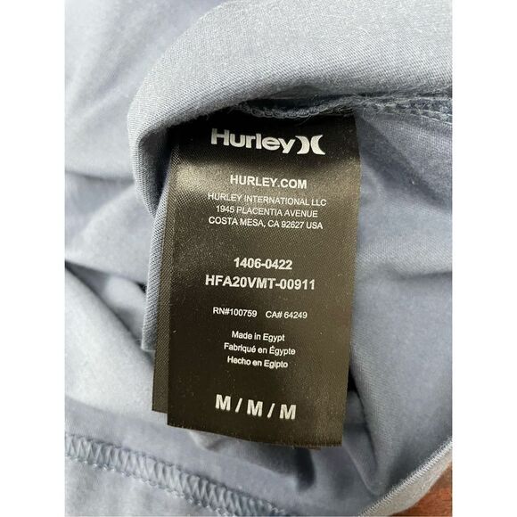 Hurley Men’s Short Sleeve Tee Size Medium- Diffused Blue - Picture 6 of 9